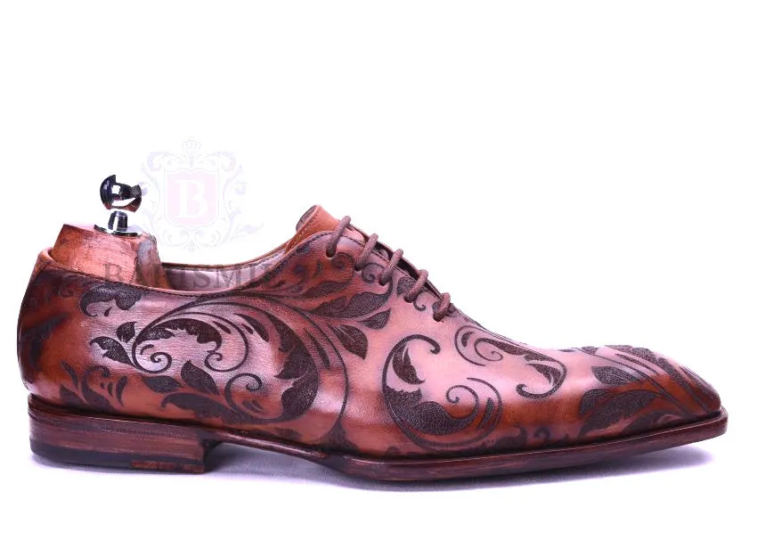 Floral - Men's Oxford Dress Shoes