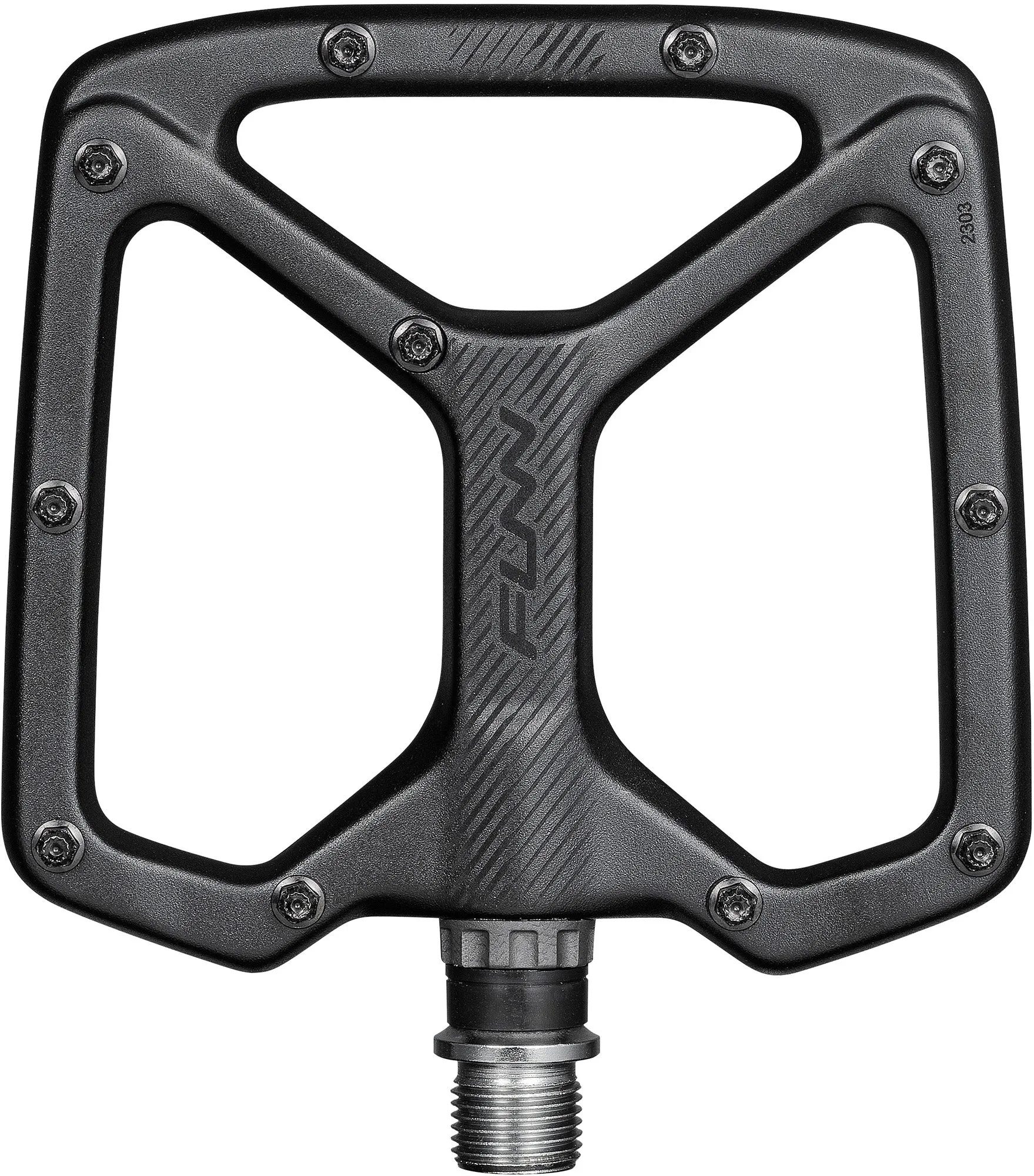 Funn Python 2 Alloy Flat Pedals Long Pins - Black