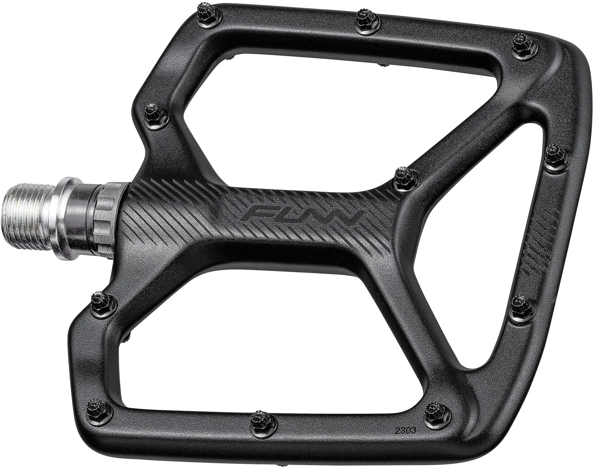 Funn Python 2 Alloy Flat Pedals Long Pins - Black