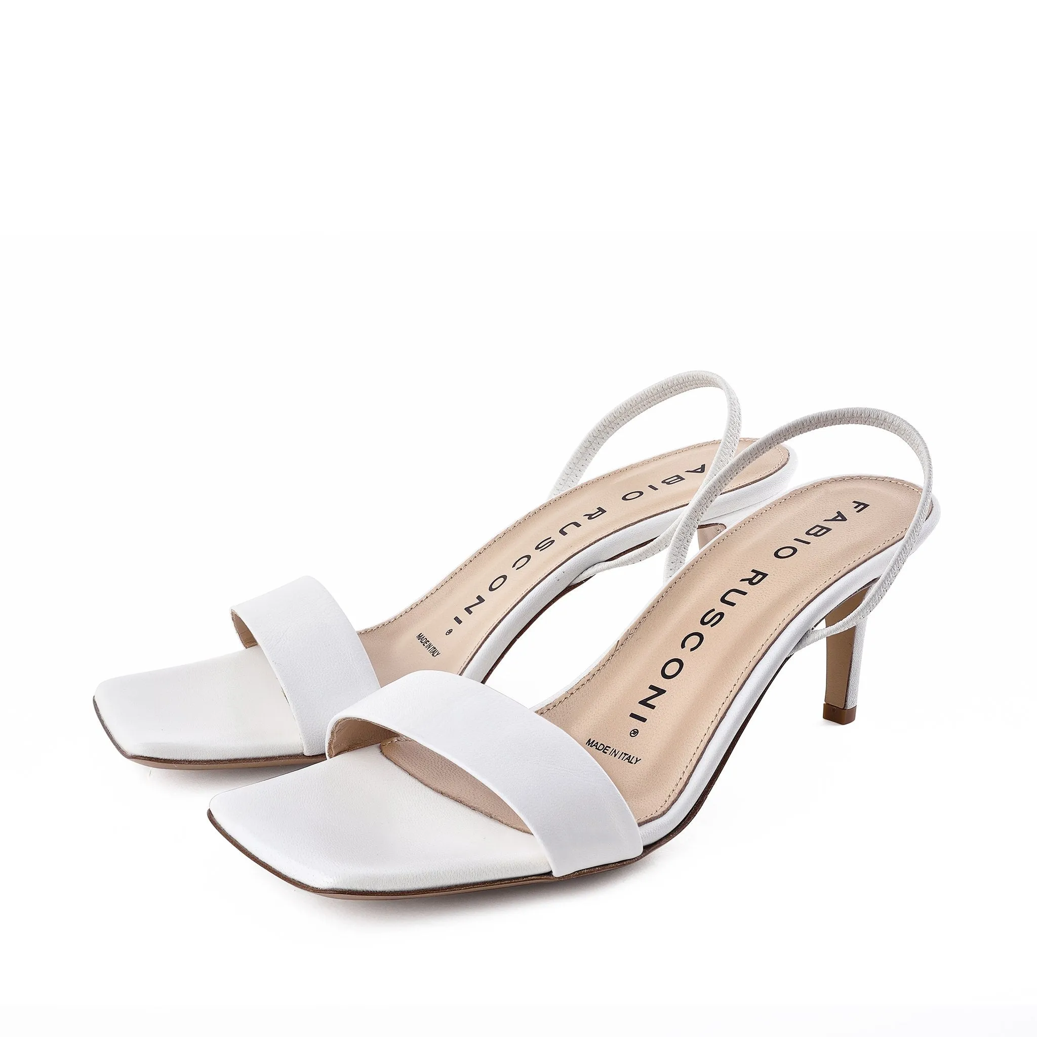 Gifu Nappa White Leather Sandals