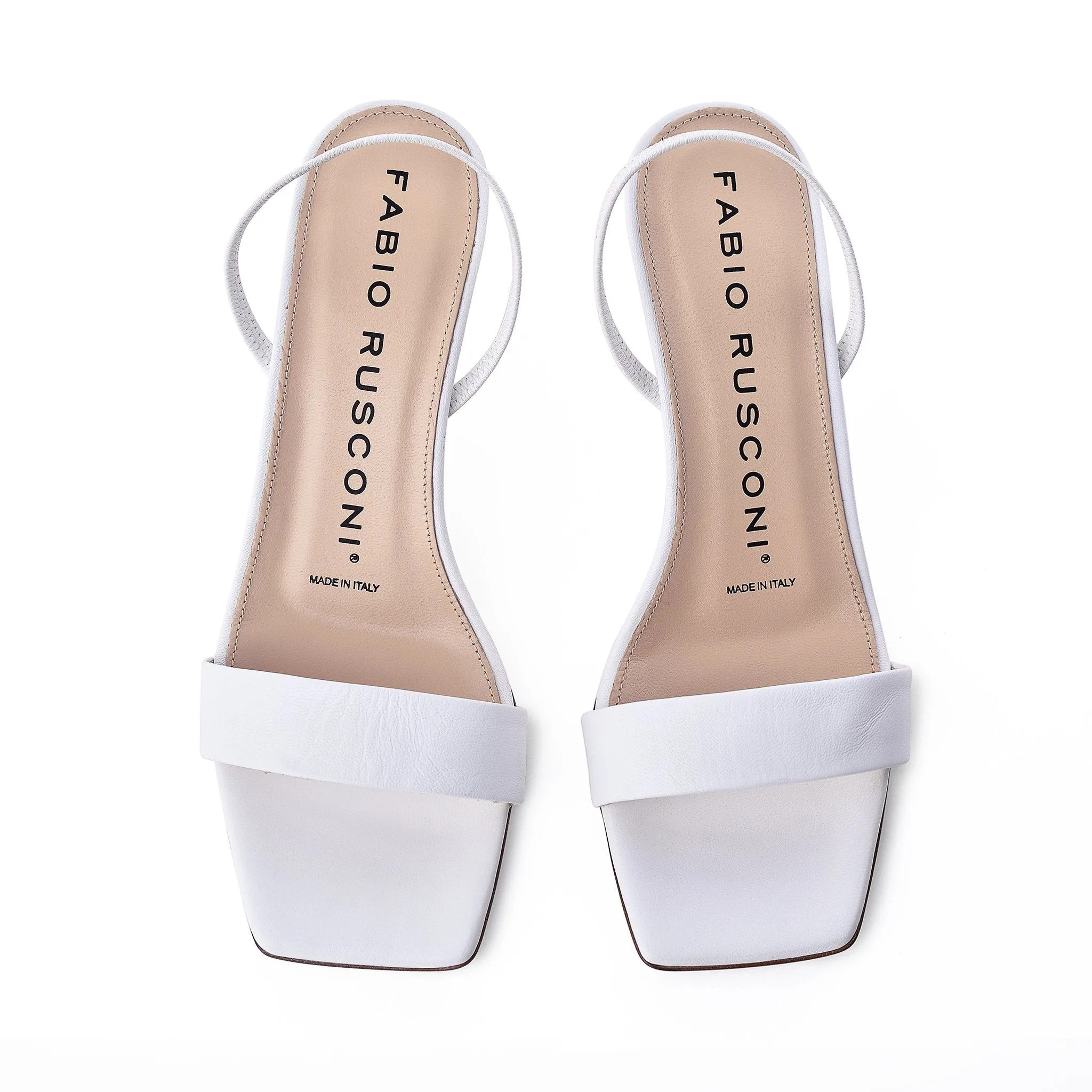 Gifu Nappa White Leather Sandals