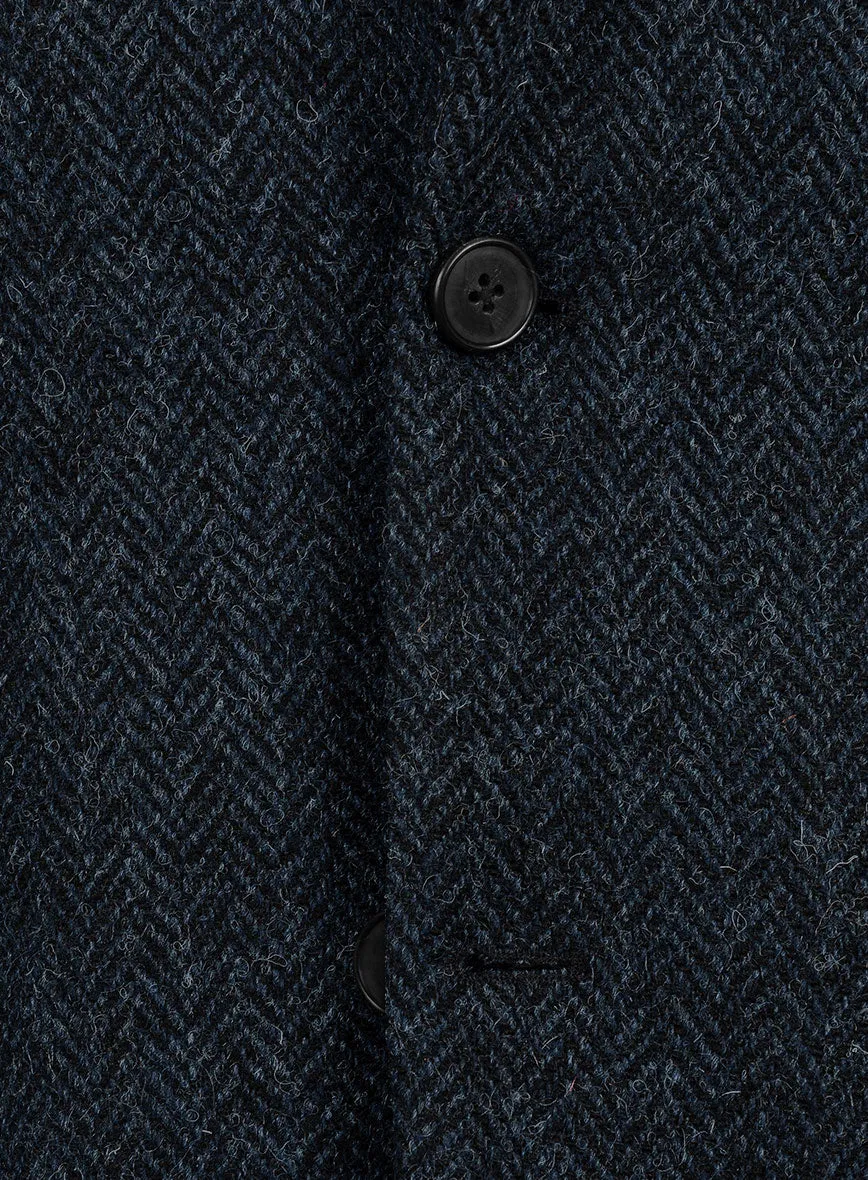 Harris Tweed Dark Blue Herringbone Suit