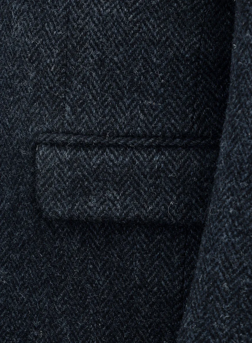 Harris Tweed Dark Blue Herringbone Suit