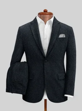 Harris Tweed Dark Blue Herringbone Suit