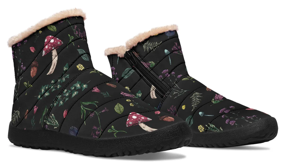 Herbology Comfy Winter Boots - Warm Vegan Boots with Side Zipper and Anti-Slip Soles