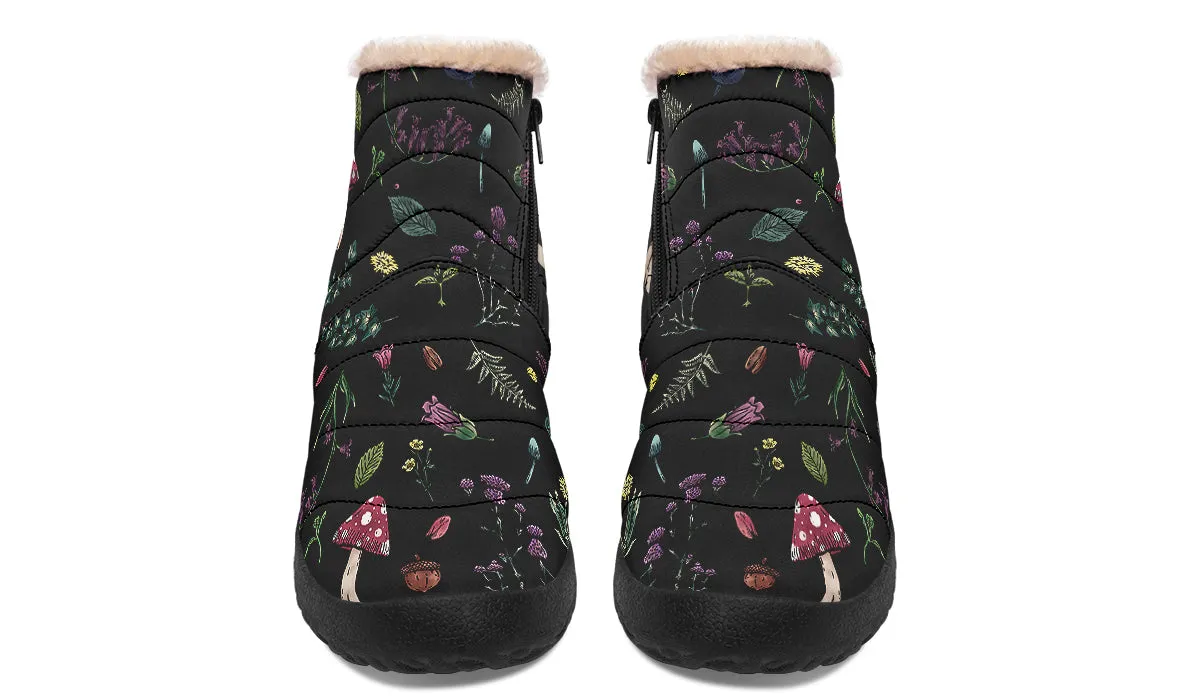 Herbology Comfy Winter Boots - Warm Vegan Boots with Side Zipper and Anti-Slip Soles