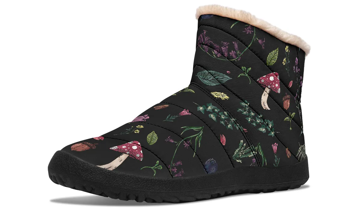 Herbology Comfy Winter Boots - Warm Vegan Boots with Side Zipper and Anti-Slip Soles