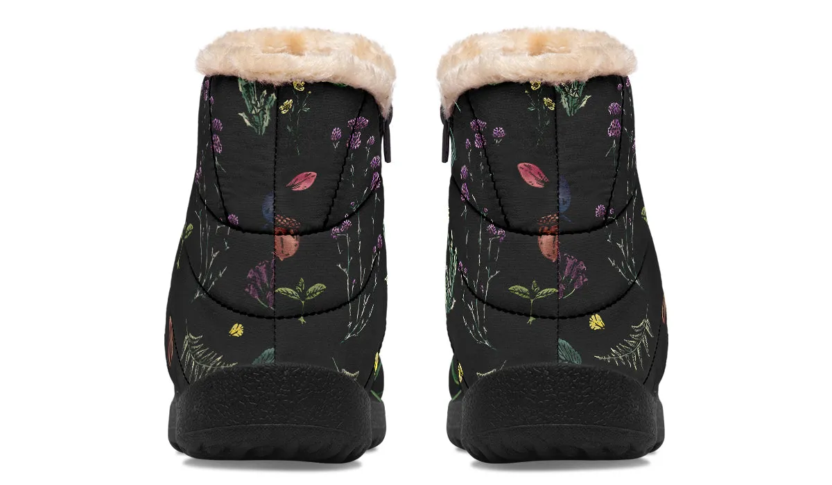 Herbology Comfy Winter Boots - Warm Vegan Boots with Side Zipper and Anti-Slip Soles