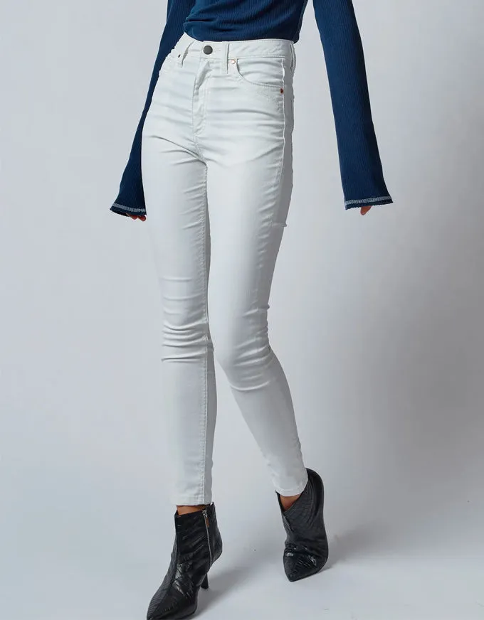 High Coated White Jeans