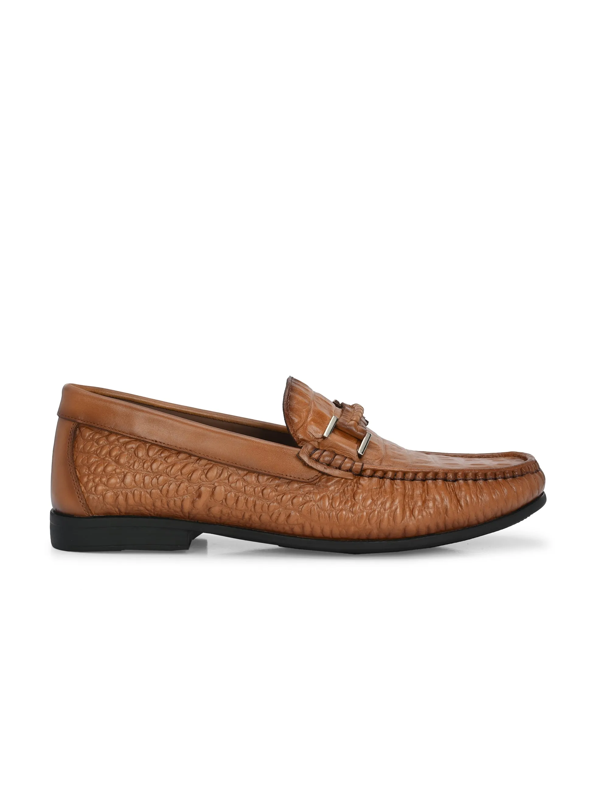 HITZ5339-Men's Tan Leather Casual Loafers