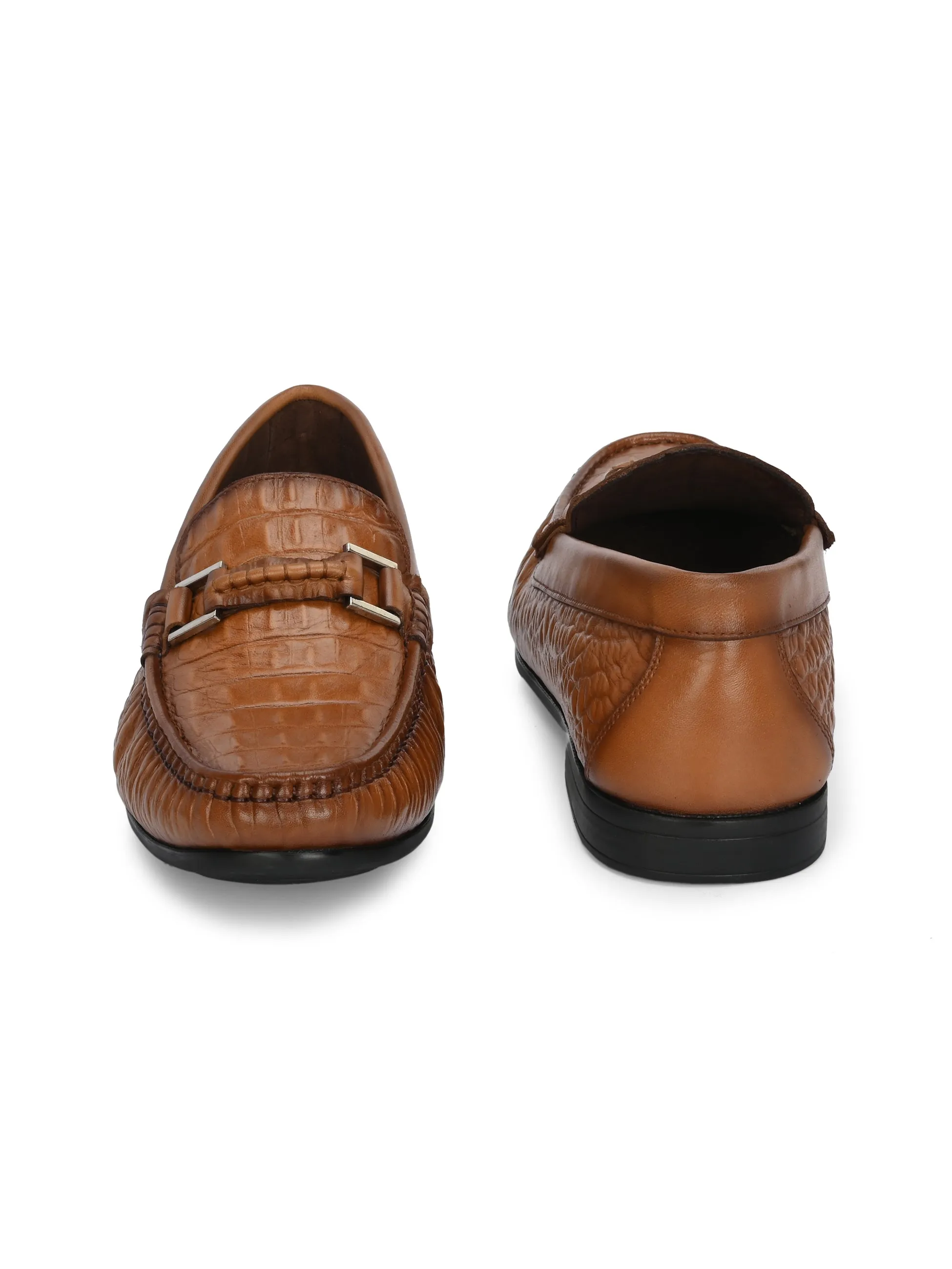 HITZ5339-Men's Tan Leather Casual Loafers