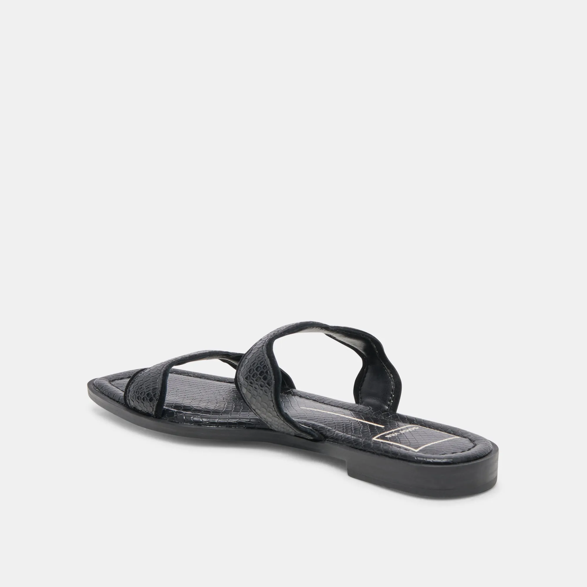 ILVA SANDALS ONYX EMBOSSED LEATHER