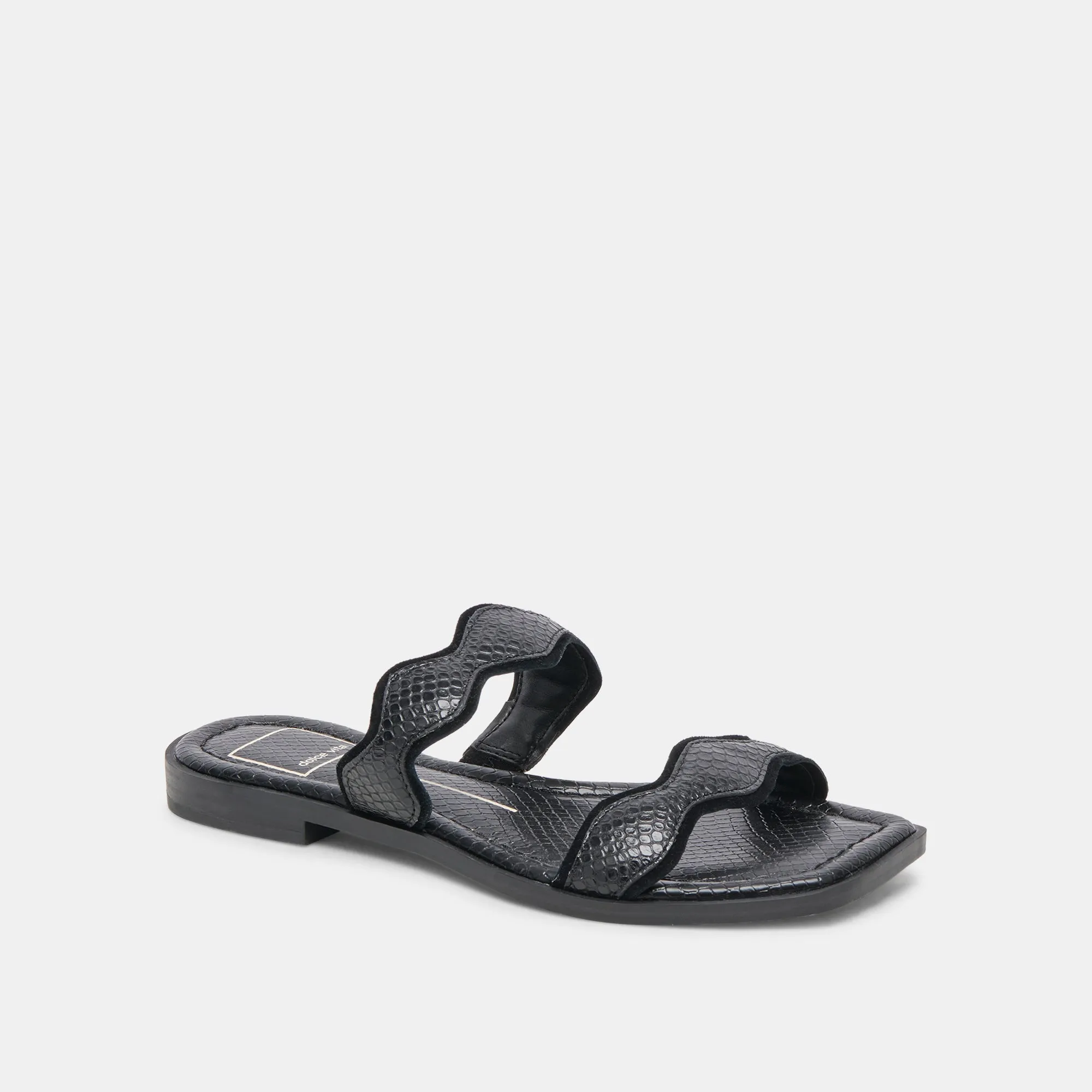 ILVA SANDALS ONYX EMBOSSED LEATHER