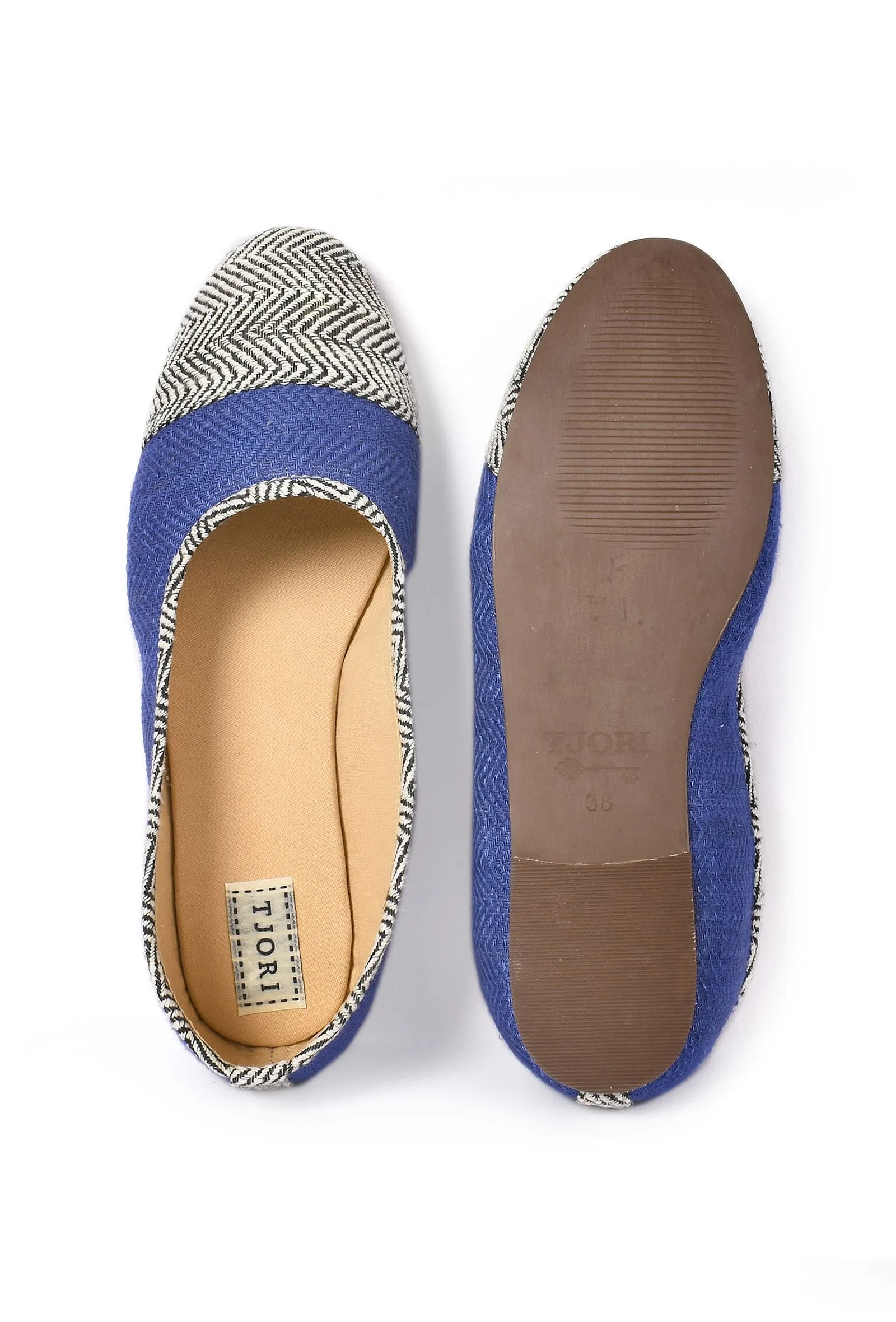 Ink Blue Pure Hemp Ballerinas