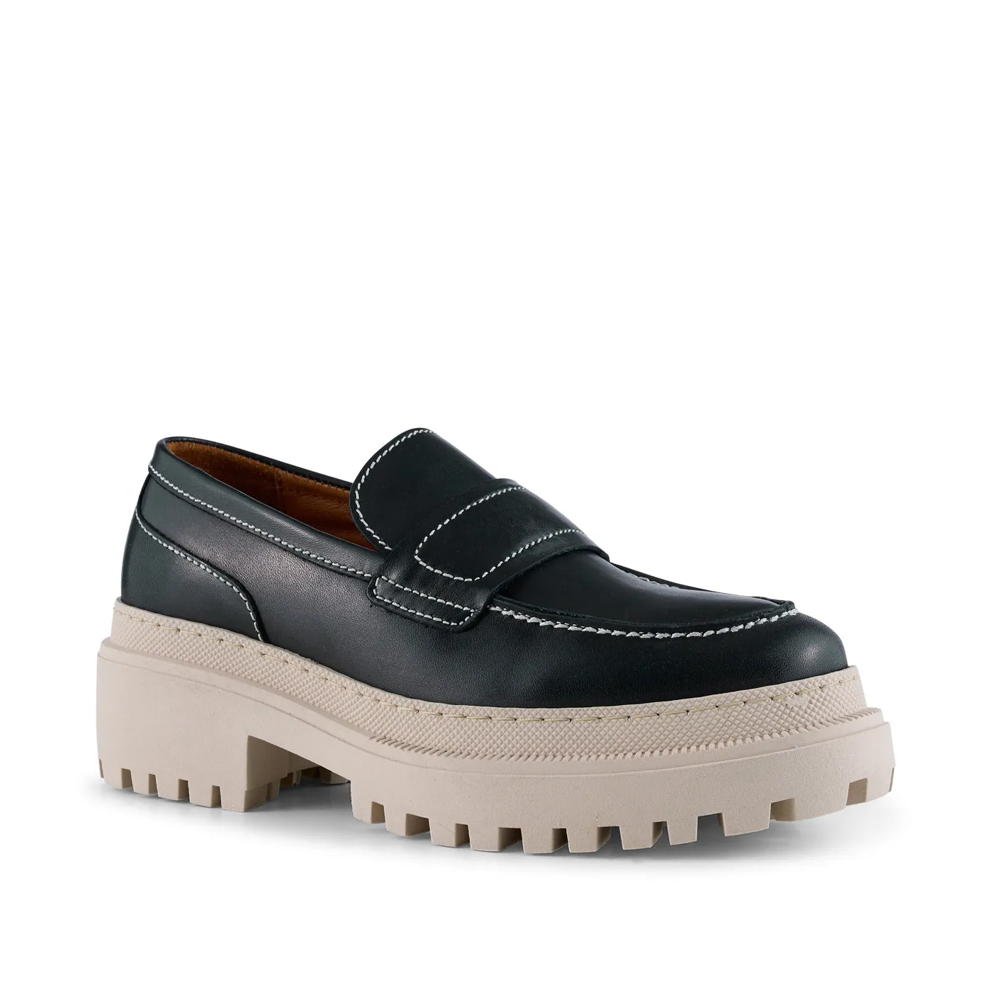 Iona loafer læder  - BLACK SMOOTH