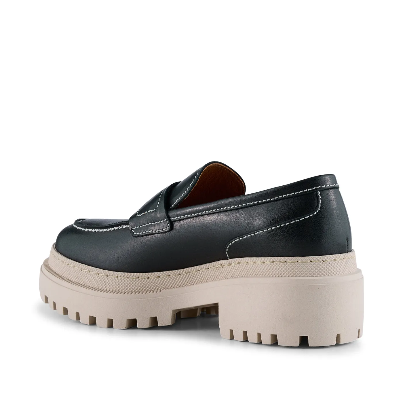 Iona loafer læder  - BLACK SMOOTH