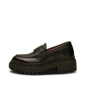 Iona loafer plain leather - BLACK