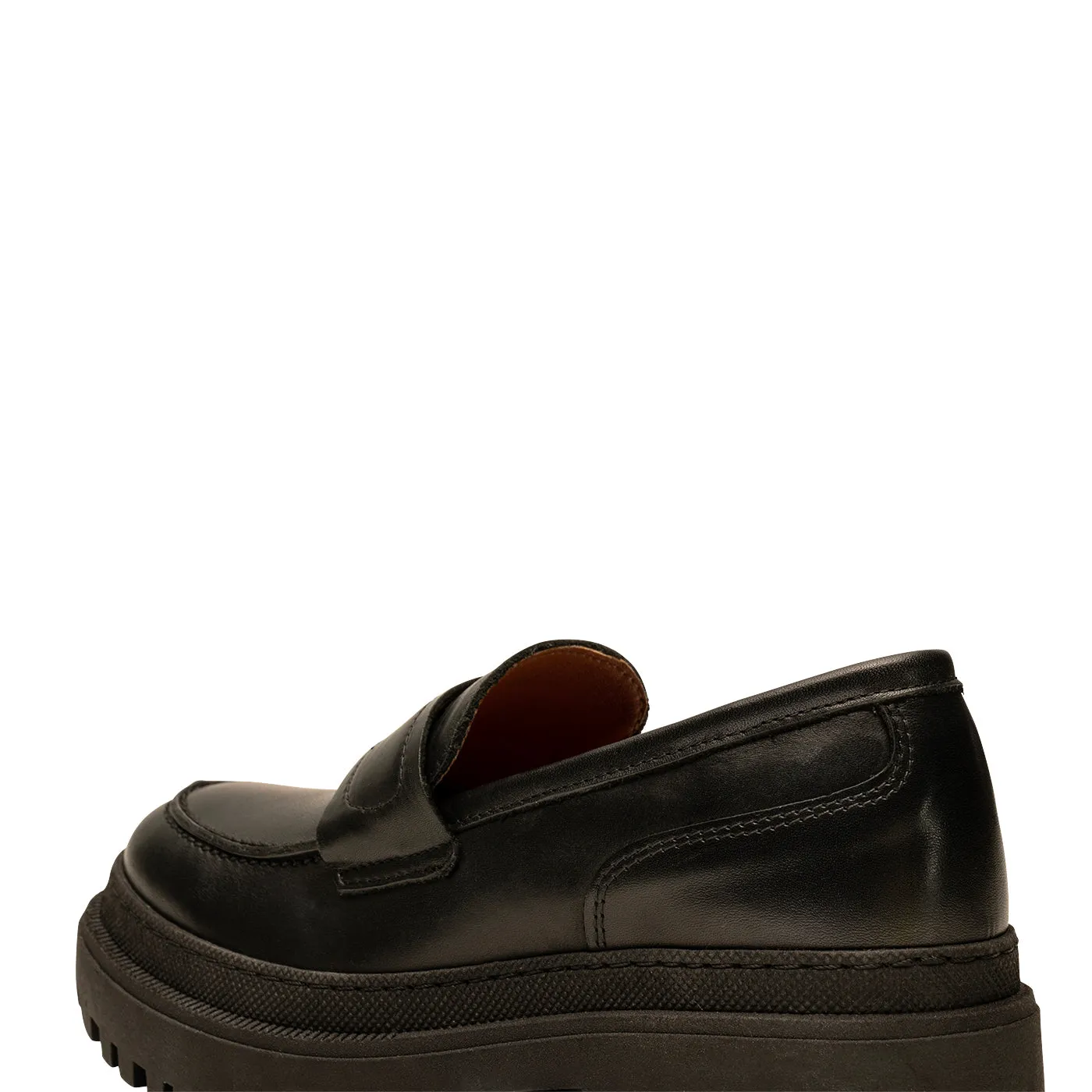 Iona loafer plain leather - BLACK