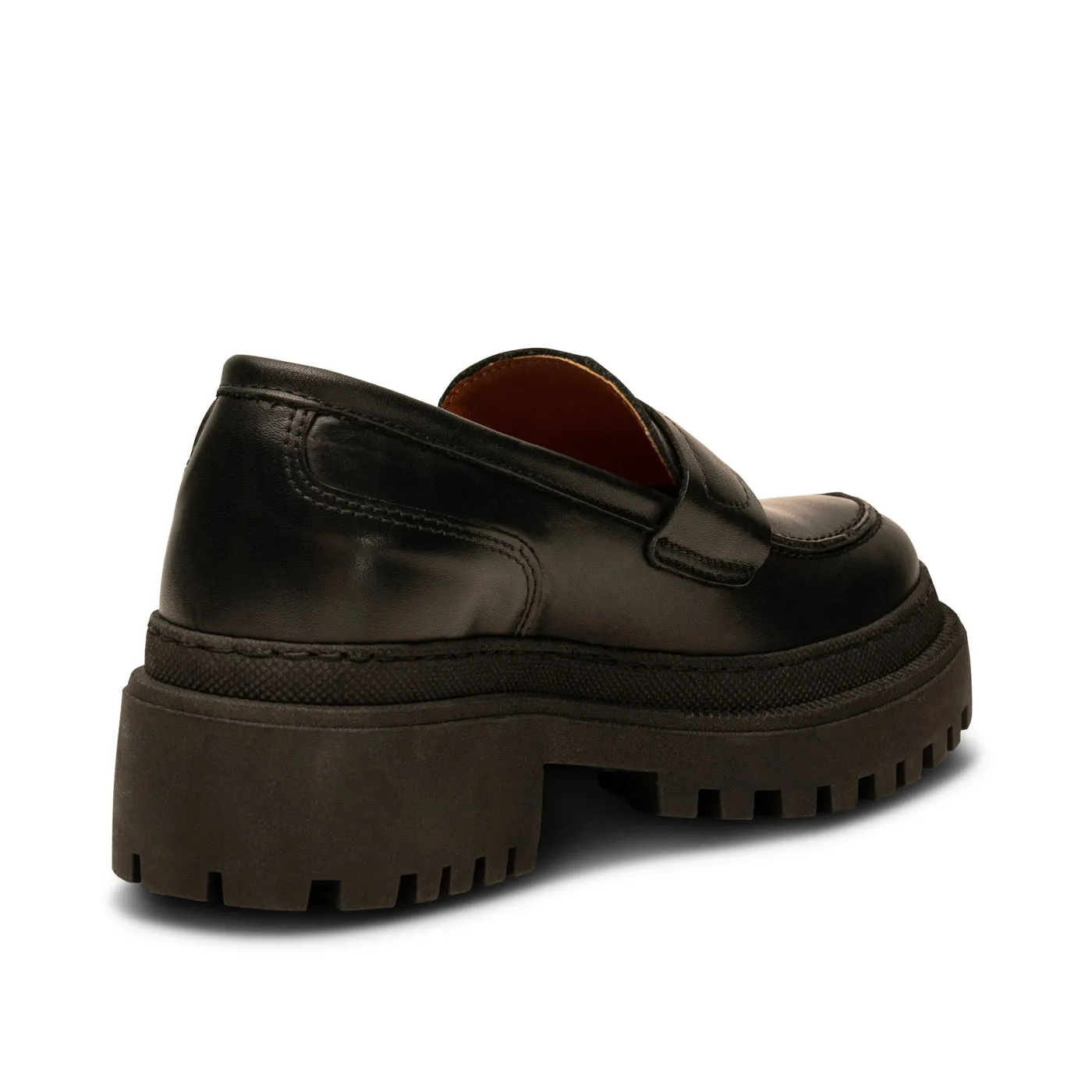 Iona loafer plain leather - BLACK