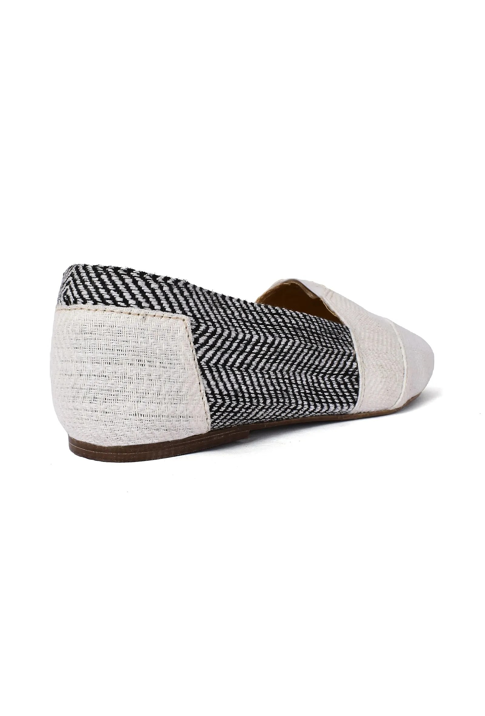 Irish White and Black  Pure Hemp Loafers