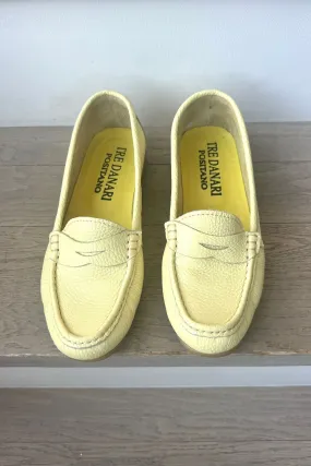 Italian Leather Loafers - Lemon