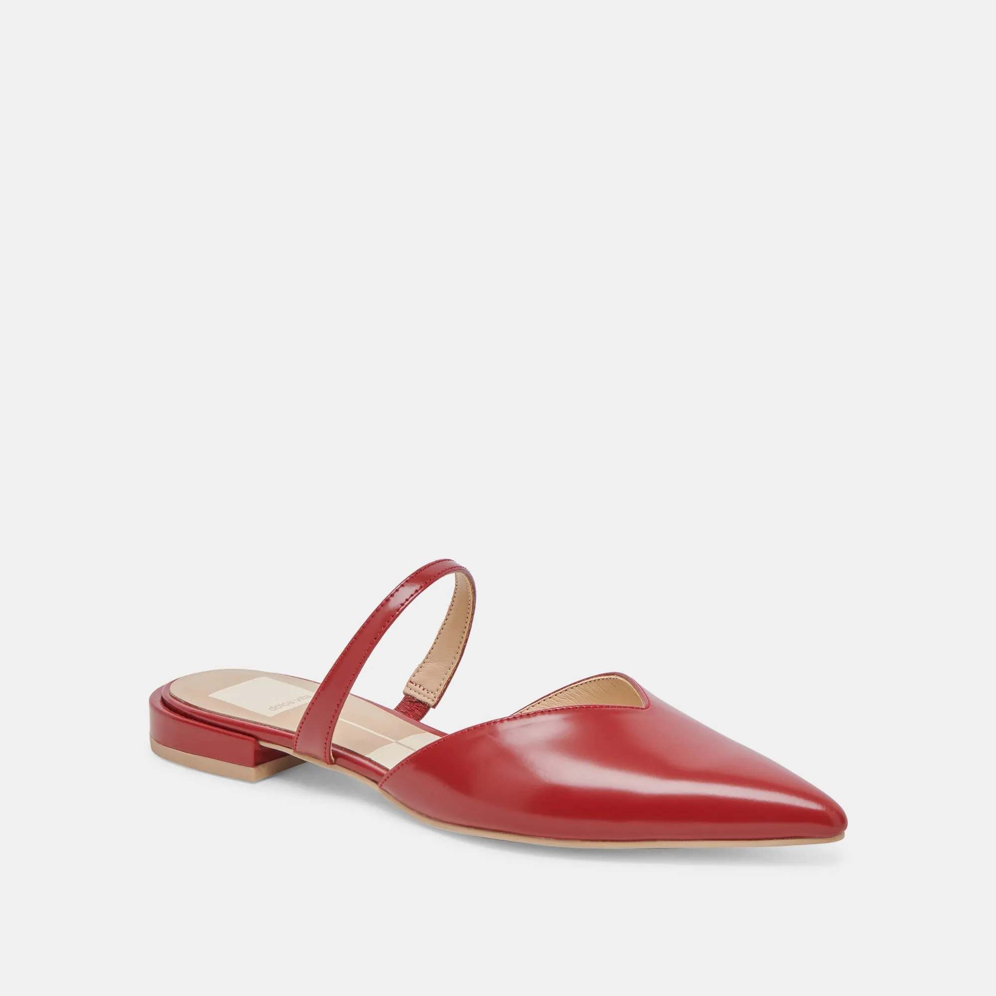 KANIKA FLATS RED CRINKLE PATENT