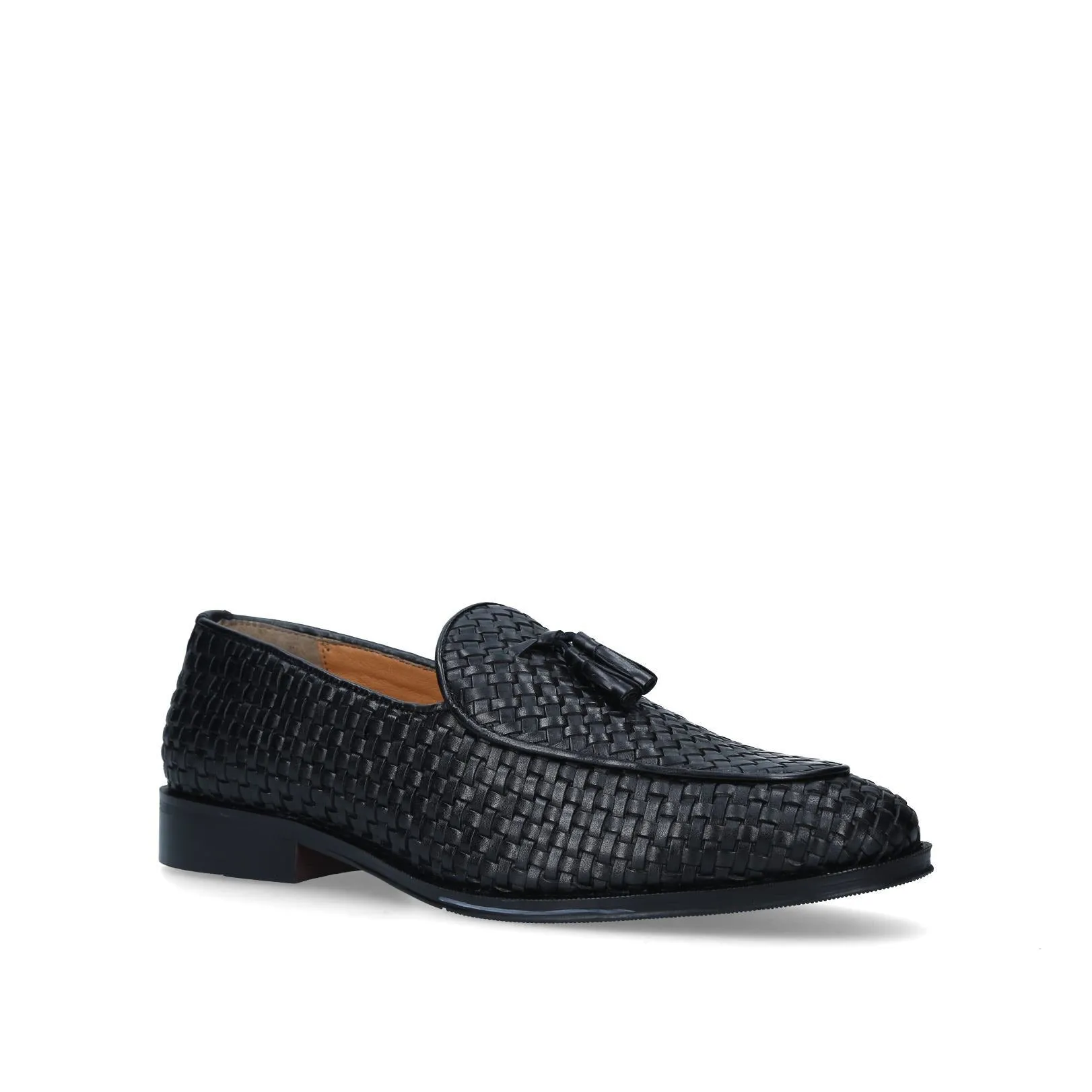 Kurt Geiger KG Haxsby Tassel Black Leather Mens Loafers