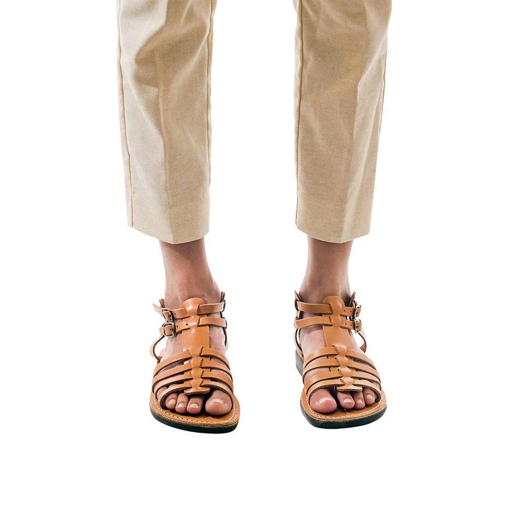 Leah - Leather Gladiator Sandal | Tan