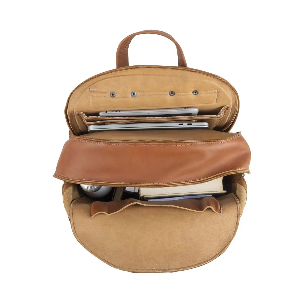 Leather Laptop Backpack | Brown