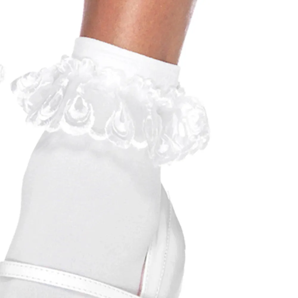 Leg Avenue Diem Lace Ruffle Anklet Socks