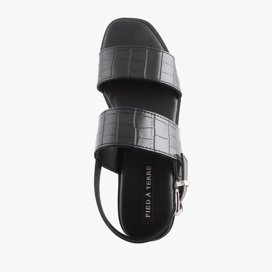 LILA BLACK CROC