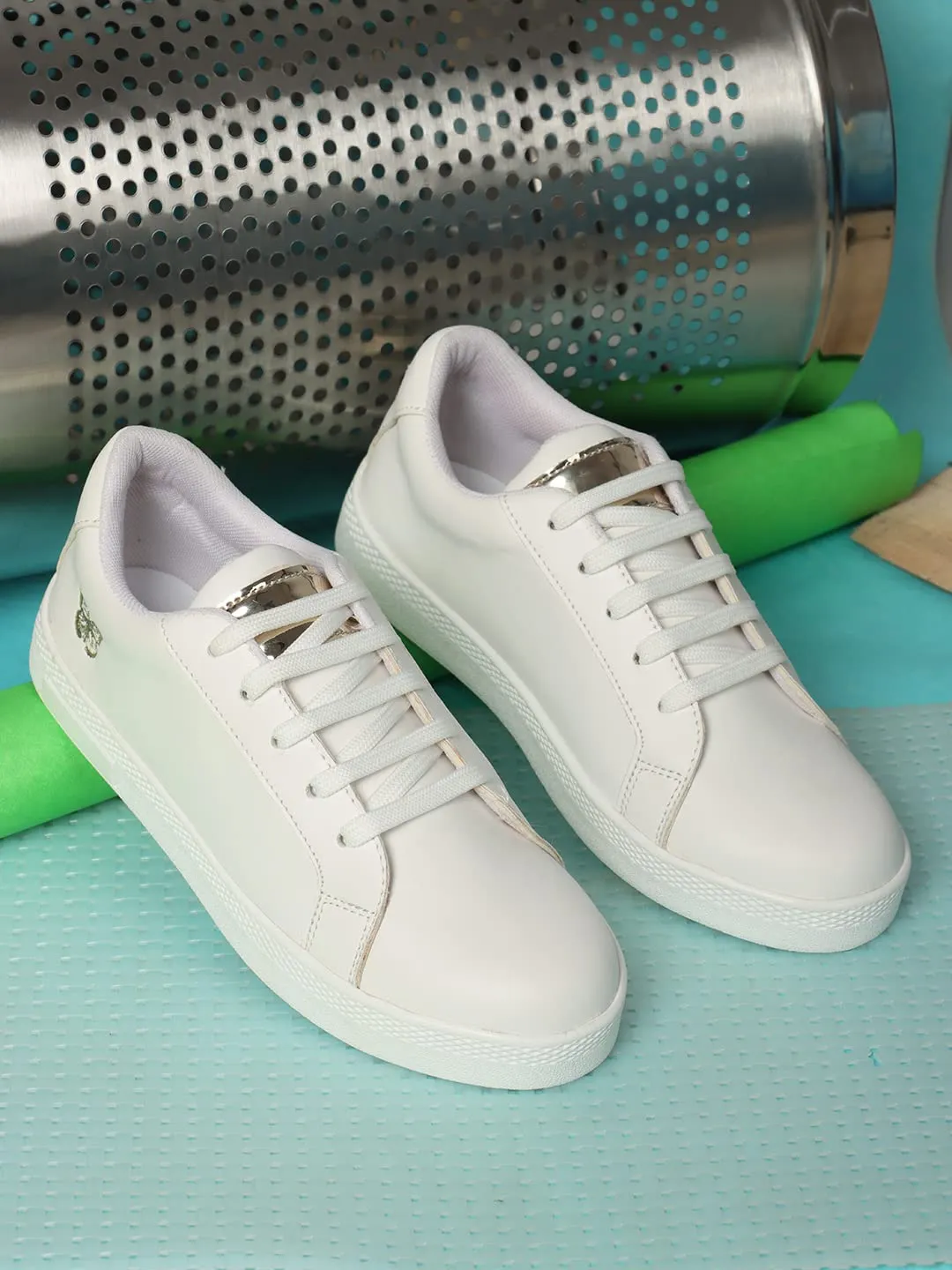 Longwalk Round White Sneakers for Women (UK Size - 6)