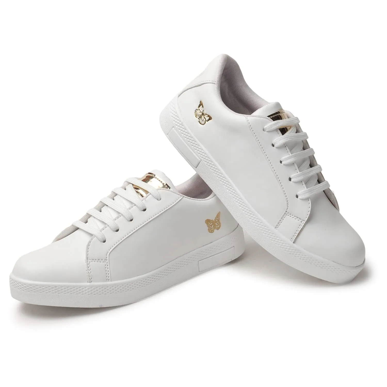 Longwalk Round White Sneakers for Women (UK Size - 6)