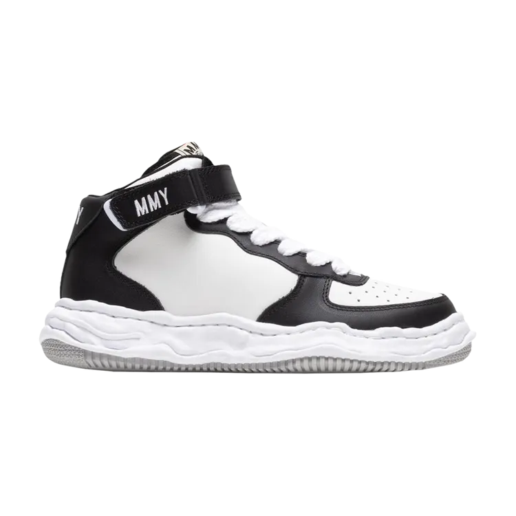 Maison Mihara Yasuhiro Wayne OG Sole Leather High 'Black White' Sneakers, White