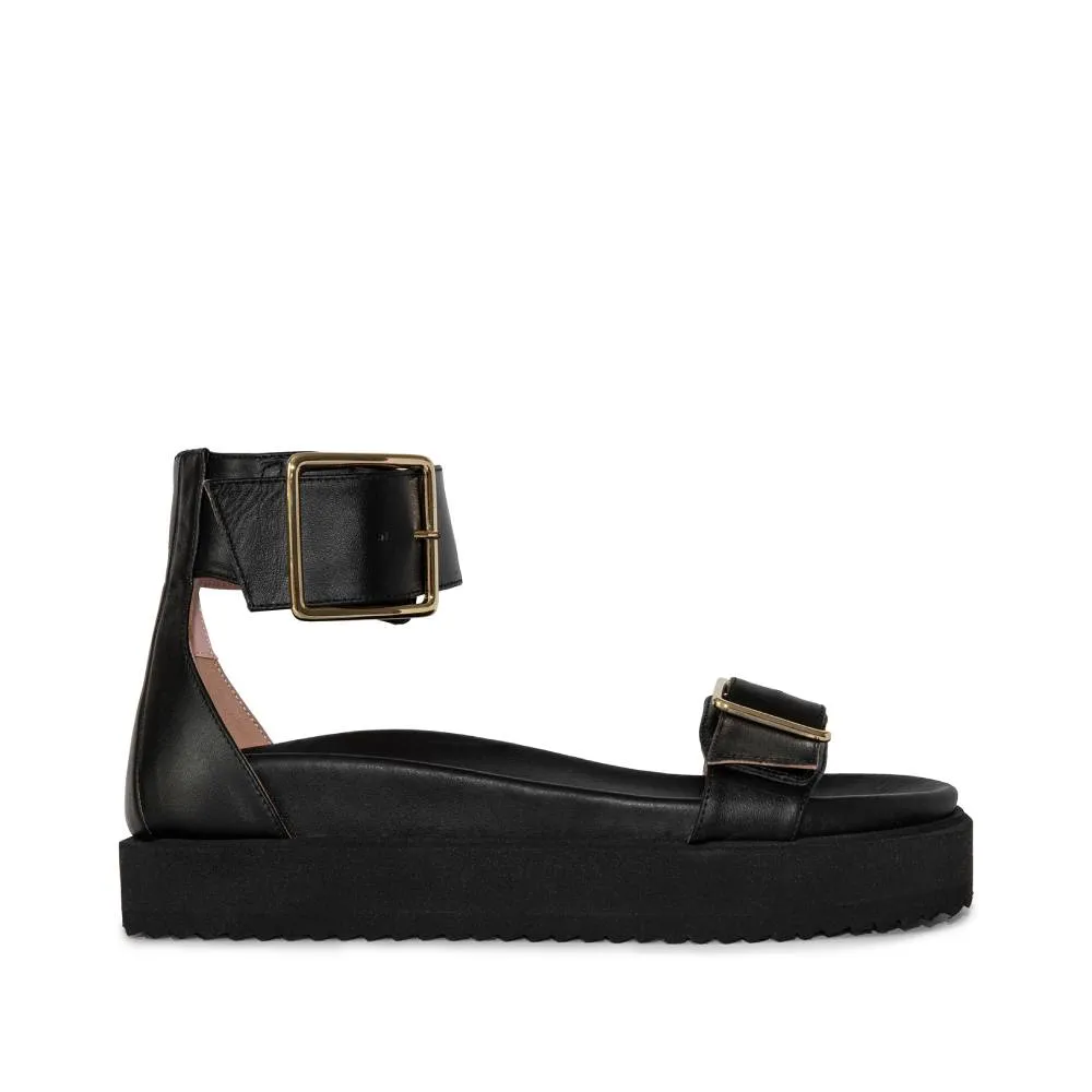 Maru Black Leather Sandals