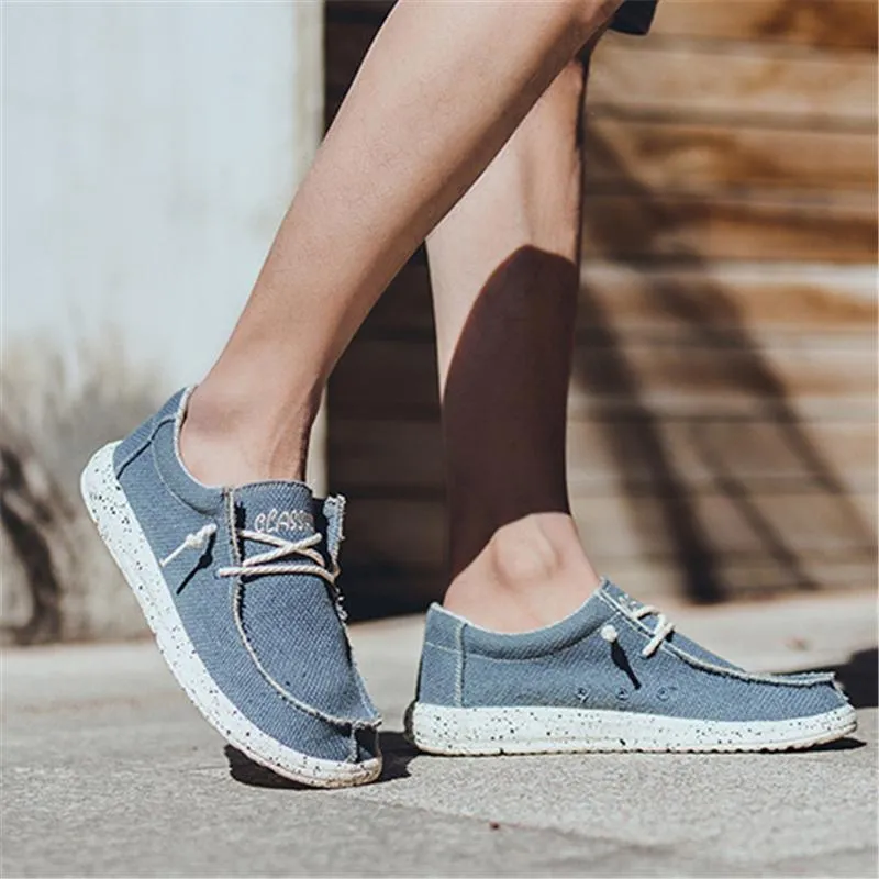 Mens Breathable Wearable Plus Size Casual Canvas Loafers