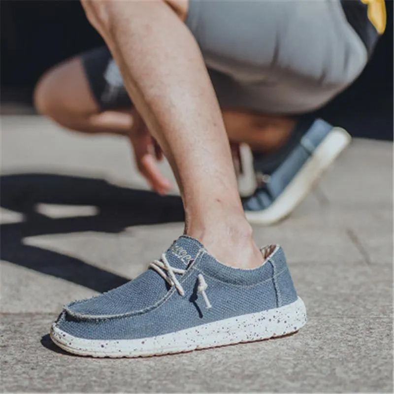 Mens Breathable Wearable Plus Size Casual Canvas Loafers