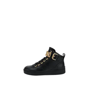 Men's Lettering Logo Calfskin High-Sneakers