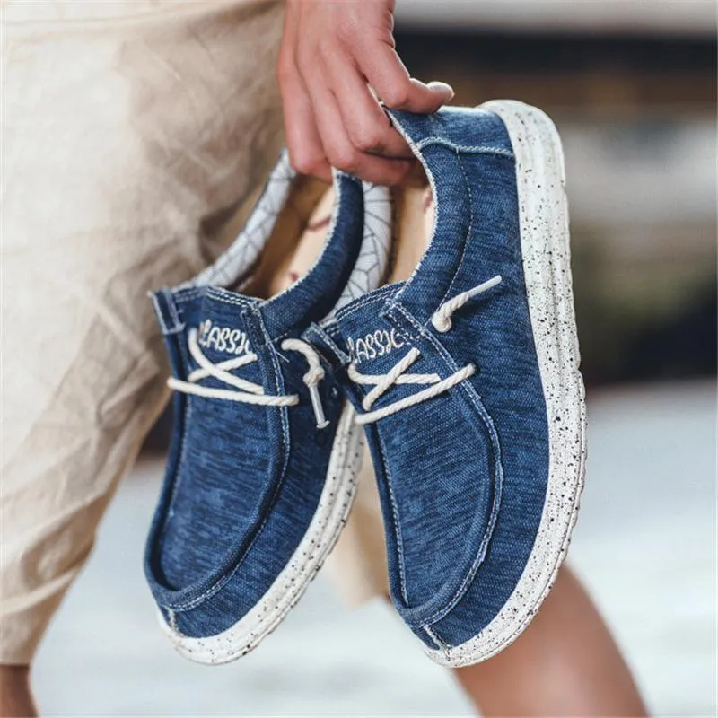 Mens Lightweight Plus Size Casual Canvas Loafers