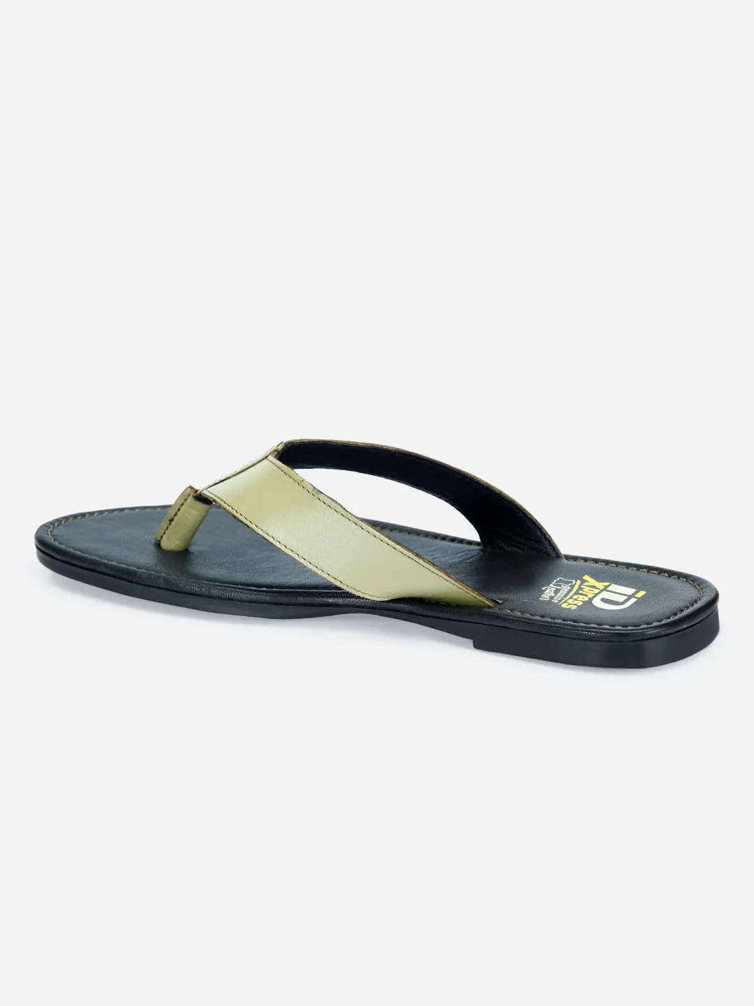 Men's Olive Thong-Style Flat Casual Sandal (ID4135)