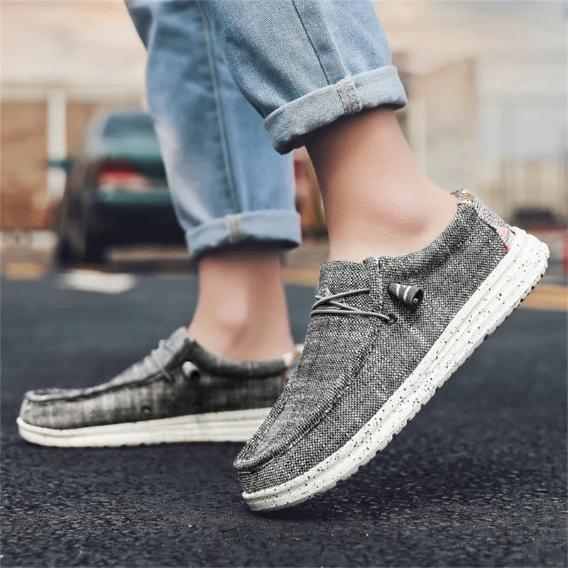 Men's Ultra Light Comfy Slip On Lazy Canvas Loafers