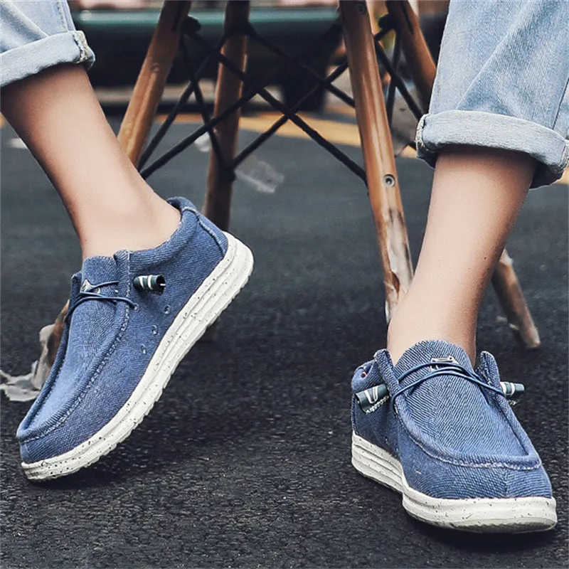 Men's Ultra Light Comfy Slip On Lazy Canvas Loafers