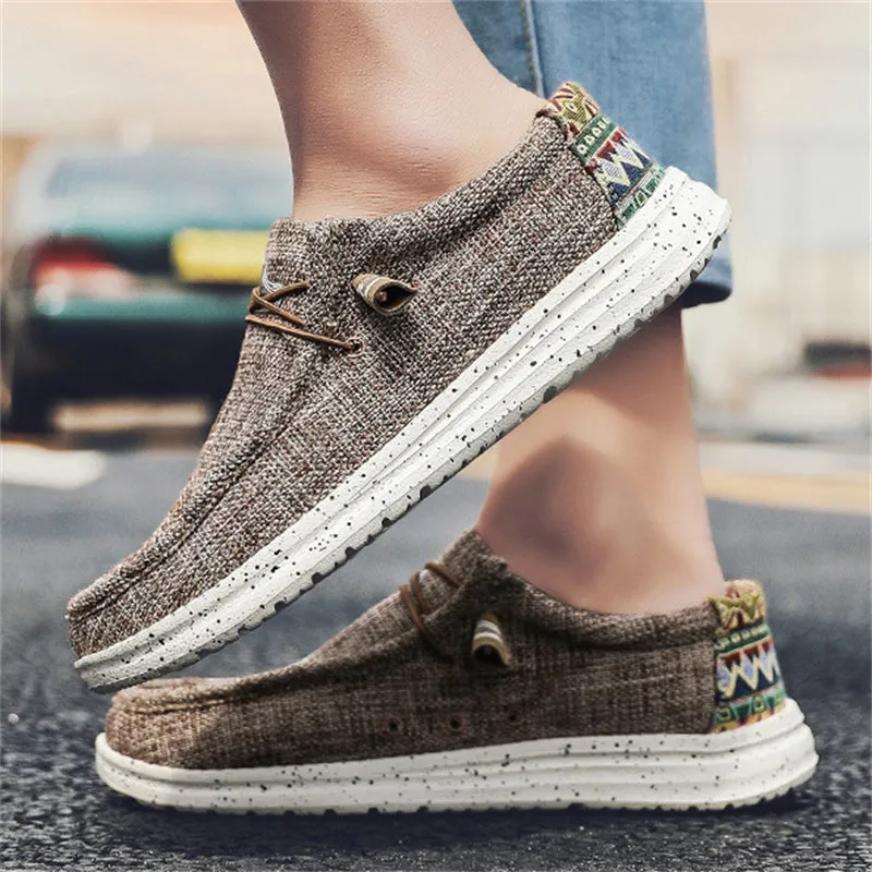 Men's Ultra Light Comfy Slip On Lazy Canvas Loafers