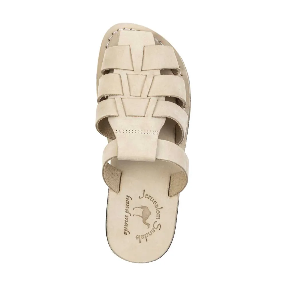 Michael Slide - Leather Pacific Slide Sandal | White Nubuck