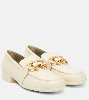 Monsieur Bottega Veneta leather loafers, white