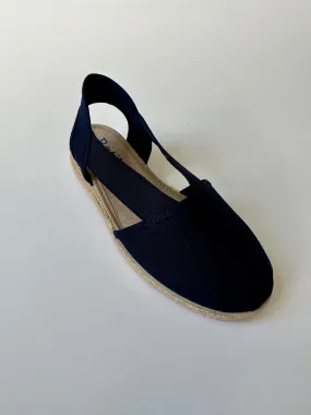 Navy alpargata with wedge