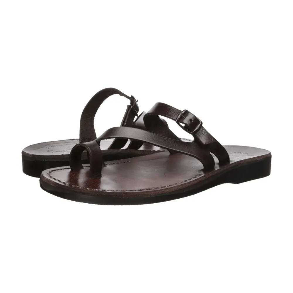 Nuri - Leather slide sandals | Brown