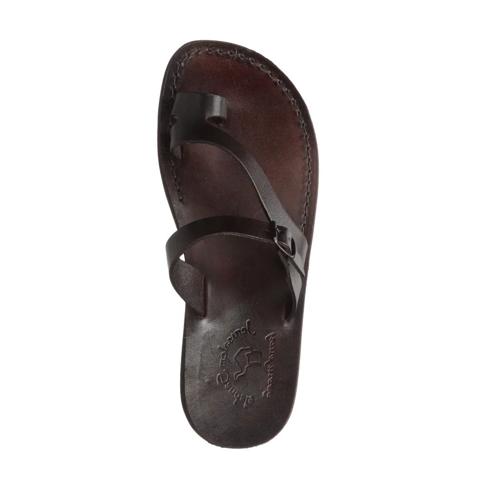 Nuri - Leather slide sandals | Brown