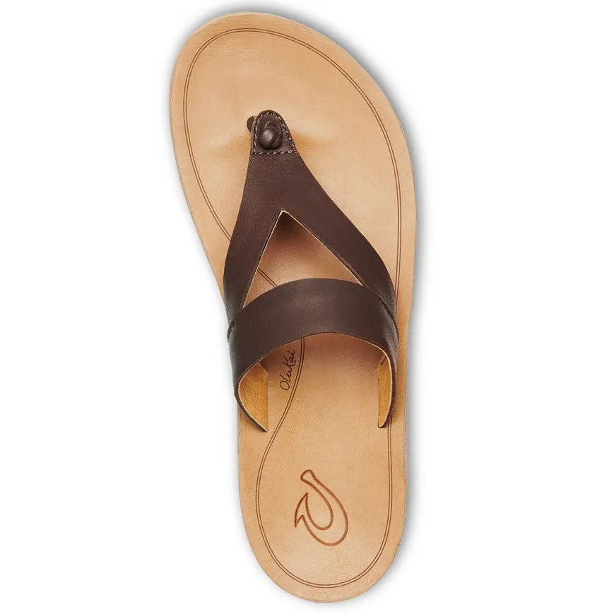 OluKai Women's Kaekae Ko'o Sandals - Kona Coffee/Golden Sand