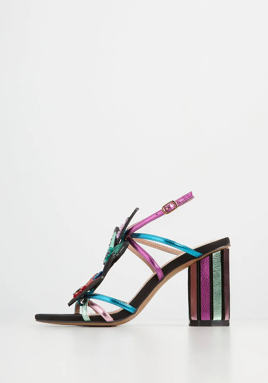 On Butterfly Lane Heeled Sandal